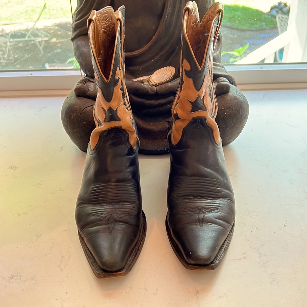 High end all leather cowboy boots